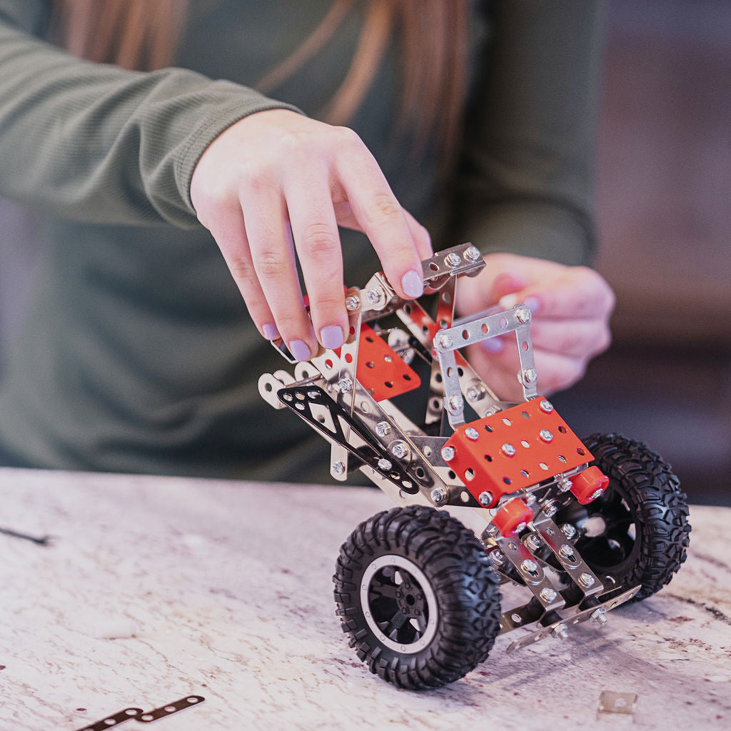 Erector Set for Boys - Girls | Metal Model Kits for Adults Teens and Advanced Kids Stem Toys | Build A Car Plane or Excavator | Educational Toys | Engineering Toys | Building Kit