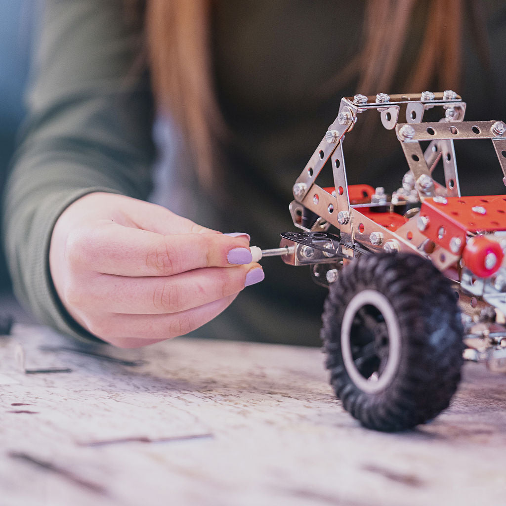 Erector Set for Boys - Girls | Metal Model Kits for Adults Teens and Advanced Kids Stem Toys | Build A Car Plane or Excavator | Educational Toys | Engineering Toys | Building Kit