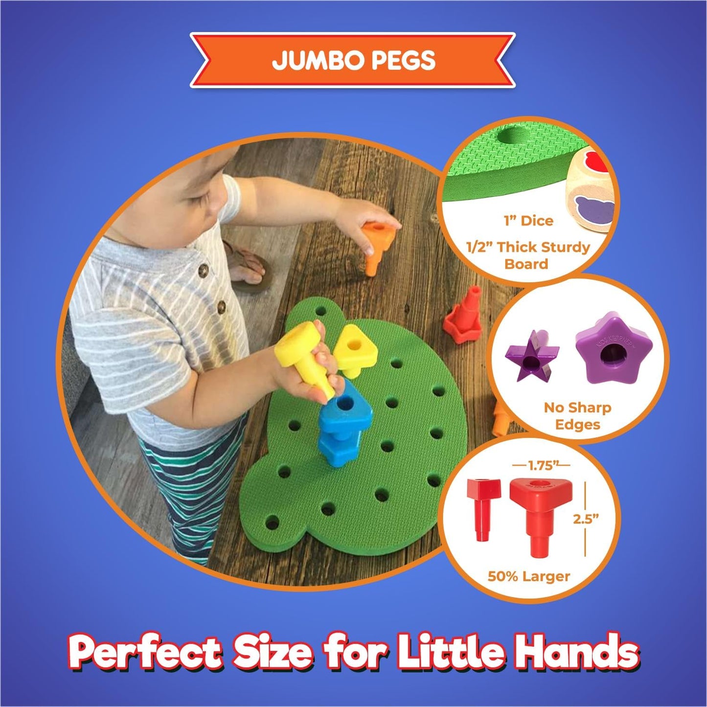 New & Improved Jumbo Shapes Pegboard Toddler Game Set - Educational Stacking Sensory Toys, Peg Math Manipulatives with Learning Activities Ebook