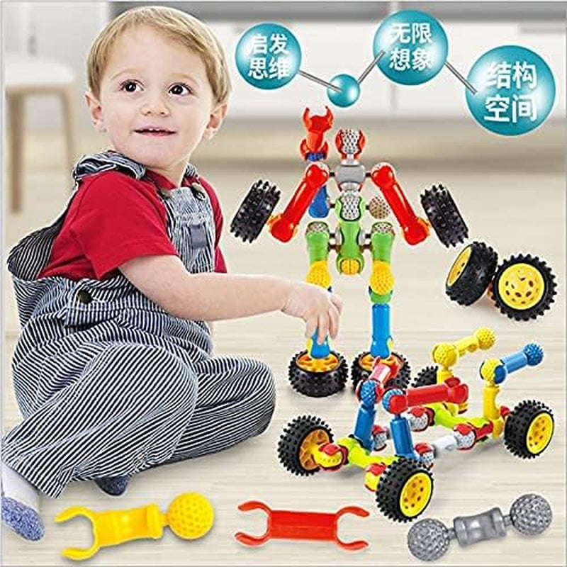 Vivostore Kids Building Stem Toys,110 Pcs Educational Construction Engineering Building Blocks DIY Learning Set for Ages 3+ Year Old, Best Gift for Kids Creative Games & Fun Activity