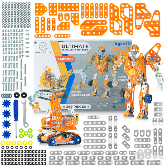MALUVRIAN Erector Set for Boys - Girls | Metal Model Kits for Adults Teens and Advanced Kids Stem Toys